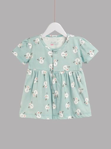Image of HELLCAT 100% Cotton Baby Frock Dress for Girls - Pack of 3, Soft & Trendy, Short Sleeve