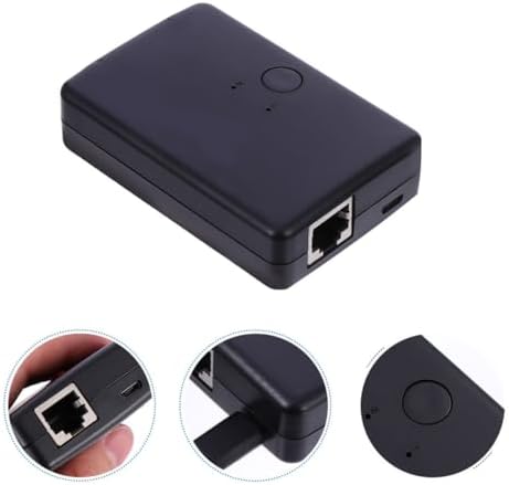 Beavorty Ports Network Selector Splitter Hub with Abs Material, Easy Setup and Low Energy Consumption, Portable Ethernet Splitter Box for Business Travel and Networking Applications - 5