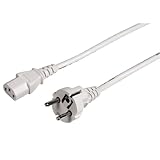 Ideal als Ersatz für zu kurze, zu lange oder defekte Original-Kaltgerätekabel z.B. als Netzteil PS4 Pro, Monitor Stromkabel oder Netzkabel für Drucker