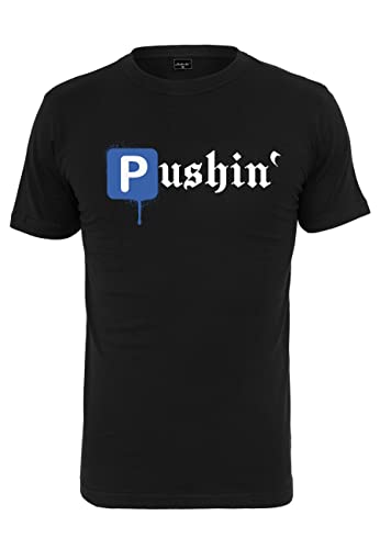 Mister Tee Pushin P tee Camiseta, Negro, XS para Hombre