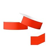 150 Stück Einlassbänder, Wasserdicht Event Armbänder, Festivalbänder, 19×250 mm Wasserdichtes papier Einlassbänder für Club Party Festival Wasserpark (Rot)