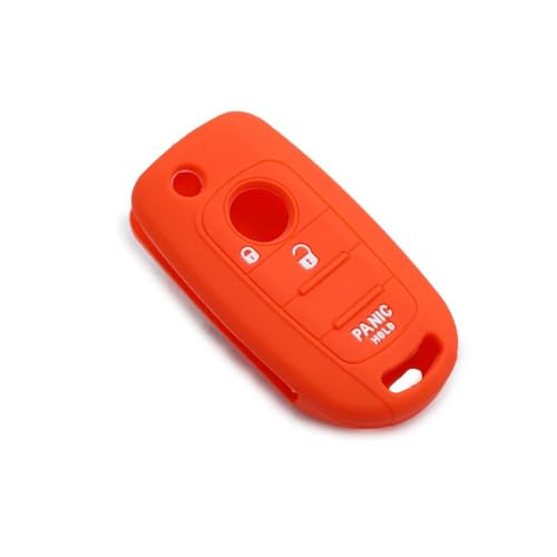 Silicone Keyless Entry Remote Key Fob Cover for Fiat 500X Fastback Pulse SUV Fiorino Camper Concept Freemont (Red)
