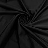 Cotton Spandex Jersey Fabric - 4 Way Stretch - 60' Width Sold by The Yard - Ideal for T-Shirts, Dresses, Athleticwear Apparel (Black, 1 Yard)