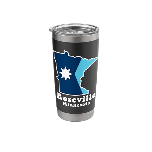 Retro Roseville MN Flag Stainless Steel Tumbler