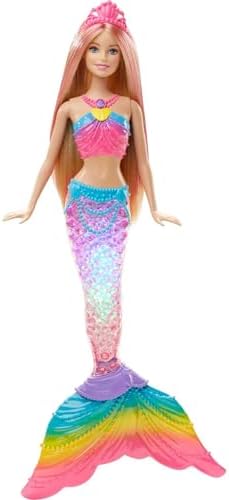 Barbie Rainbow Lights Mermaid Doll, Multi Color