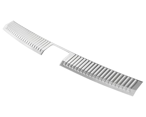 RECAMBO Edelstahl Ladekantenschutz - passend für Renault Austral | BJ ab 2022 - gebürstete Schutzleiste für die Stoßstange mit strukturierter Oberfläche & Klebemontage