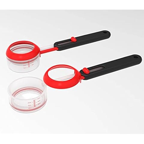 Adjustable Measuring Scoop,Powder Adjustable Lever Measuring Spoon,Measurer Scoop With Ergonomic Long Handle For Coffee, Protein Powder, Tea, Sugar And Milk Cover