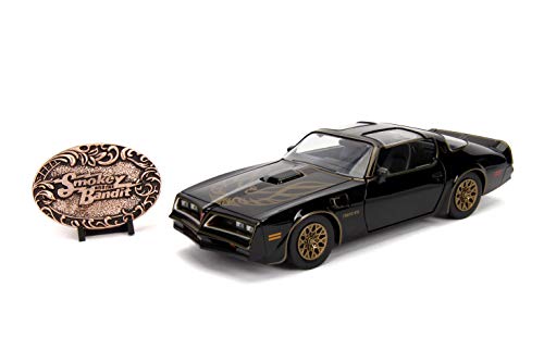 Jada Smokey and The Bandit 1:24 1977 Pontiac Firebird Trans Am Die-cast Car & Belt Buckle, Toys for Kids and Adults