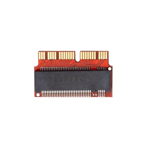 suckoo for MacBook Air Pro 2013 2014 2015 2016 2017 A1465 A1466 A1398 A1502 12+16Pin to NVME M-Key M.2 PCIE 4.0 3.0 SSD Hard Drive Gold Finger Adapter Plate Red