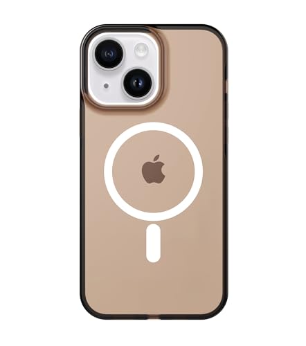 Coque magnétique marron iPhone 14 idéale pour protéger l'écran en déplacement