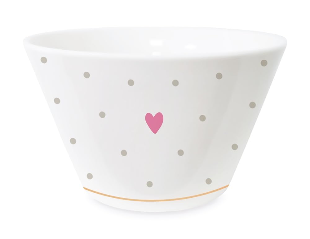 Grafik-Werkstatt Workshop Cereal Bowl with Real Gold Porcelain Heart