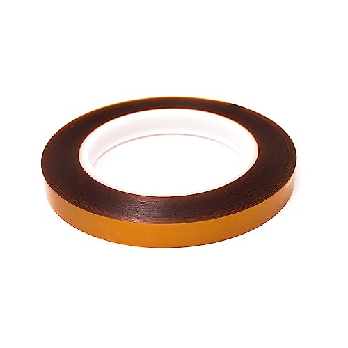 Image of Bertech Double Sided Polyimide Tape, 1 Mil Thick, 3 /4 Inches Wide x 36 Yards Long, Silicone Adhesive on Both Sides, 3 Inch Core, RoHS and REACH Compliant