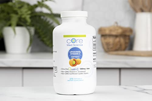 Iv For Life Liposomal Vitamin C By Core Med Science - 1000Mg - 270 Softgels - Quali®-C - Vitamin C Supplement - Made In Usa #TOP6