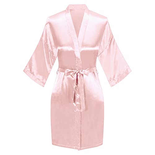 Women's Birthday Queen Squad Kimono Party Robe Short Silky Nightgown Sleepwear Gift3