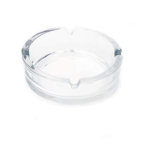 EUROXANTY Cenicero de mesa | Cenicero vidrio | Cenicero Cristal | Cenicero clásico | Cenicero exterior | Cenicero Decorativo | Cenicero Diseño | Ø 10 cm