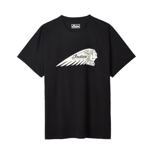 Indian Motorcycle Mens Essential Headdress Logo T-Shirt Black Black XL