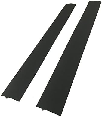 Capparis Kitchen Silicone Stove Counter Gap Cover, Easy Clean Heat Resistant Wide & Long Gap Filler, Seals Spills Between Counter, Stovetop, Oven, Washer & Dryer, Set of 2 (21 Inches, Black)