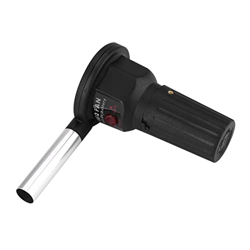 Image of GLOGLOW Portable Electric BBQ Blower, Battery Powered Grill Fan for Outdoor Cooking, Camping, Fireplace Starter, Lightweight & Durable Stainless Steel