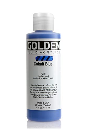 4 Oz Fluid Acrylic Color Paint Color: Cobalt Blue