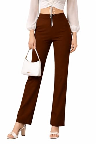 Image of Stylish Straight Fit Trouser for Women Trendy High Waist Trousers for Casual Wear