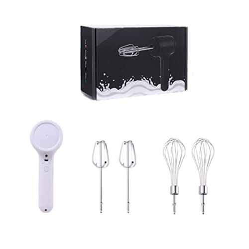 GERALD USB recargable licuadora eléctrica huevo batidor hornear pastel molinillo crema automática huevo batidor blanco