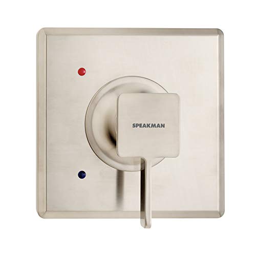 Speakman CPT-1300-UNI-BN Kubos Universal Shower Valve Trim Kit - Easy Shower Handle Replacement – Shower Kit Retrofits Many Modern Shower Valves, Brushed Nickel