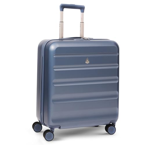 Aerolite 56x45x25cm British Airways Jet2 & easyJet Upgrade Maximum Allowance Large Lightweight 8 Wheel Carry On Hand Cabin Luggage Bag Suitcase 56x45x25 with TSA Approved Lock (Blue)