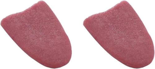 Vugyue 2 Pcs Realistic Fake Tongue, Magic Kits Accessories, Novelty Halloween Prank Prop Realistic Prop, Magicians Props Tricks Tongue, Trick Model Real Looking Joke Tongue