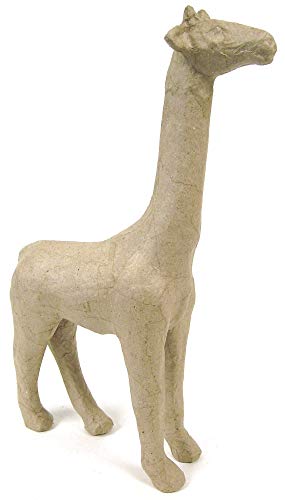 Décopatch SA102O - Un support en papier brun mâché 19x7x28 cm, Girafe
