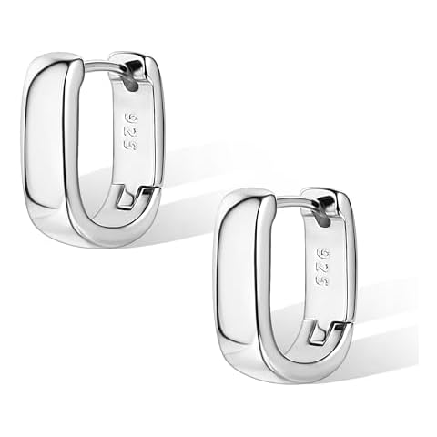 ALEXCRAFT 925 Sterling Silver Huggie Earrings Cover