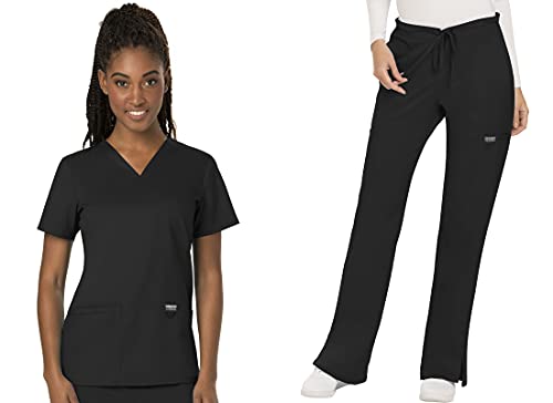 Haut col en V Cherokee WW620 et pantalon WW120 médical noir femme 2XL/XL