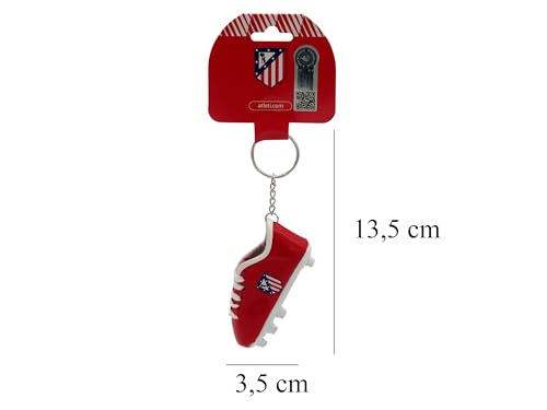 CYPBRANDS Atlético de Madrid, Llavero, Colgante Mochila, Accesorio Bolso, Osito, Camiseta Atlético de Madrid, Color Marrón, Producto Oficial