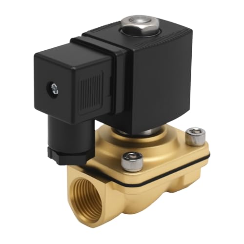 Hoypeyfiy Magnetventil Messing Direktwirkende Magnetventil 1/2 230 V AC 0-10 bar Geeignet für Wasser Luft Gase und Öl