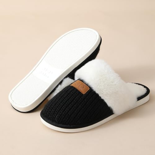 Image of DRUNKEN Slippers For Women Winter Sandals Casual Flats Home Footwear Man Girls Sliders Flip Flops Chappals Ladies Clogs Sleeper Slides Stylish Ortho Soft