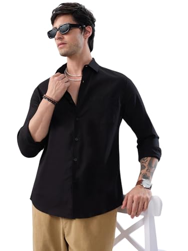 VASTRADO Jet Black Oxford Luxe Shirt - Image 2