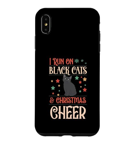 I Run On Black Cats And Christmas Cheer �}�b�`���OX-Mas Squad �X�}�z�P�[�X iPhone XS Max �p