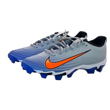 Nike Vapor Shark 3 Men's Low Football Cleats Grey Orange White Blue FB3304-001 - Size 102