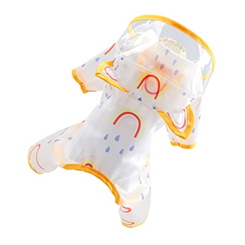 ifundom Lightweight Transparent Dog Raincoat Pet Raincoat for Dogs Hooded Design for Outdoor Activities Compact Easy to Carry for Walking Jogging