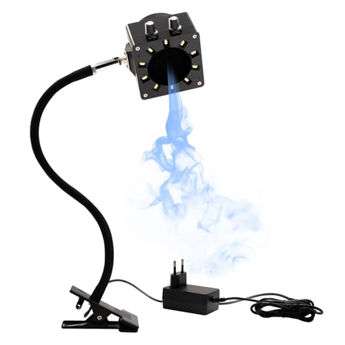 Treedix Lötrauchabsorber, Lötdampf-Absaugventilator mit Dimmbarem LED-Licht und Saugkraft, 15 Aktivkohlefilter für Löten, Schweißen, Holzverbrennung und Hartlöten(schwarz)