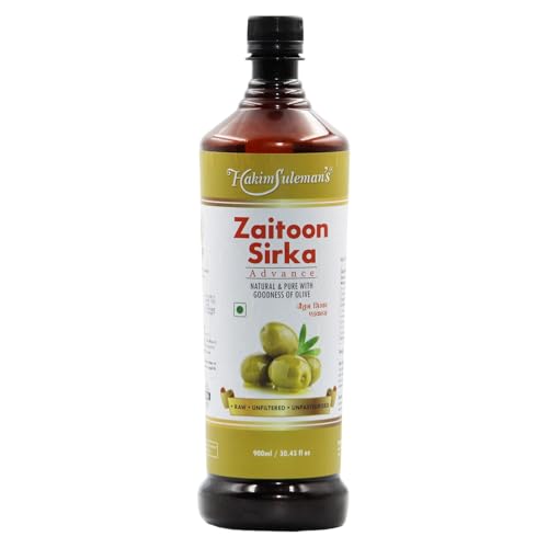 Image of Hakim Suleman's Zaitoon Sirka Advance | Olive Vinegar Raw Unfiltered Unpasteurised | Natural & Pure with Goodness of Olive | 900 ml