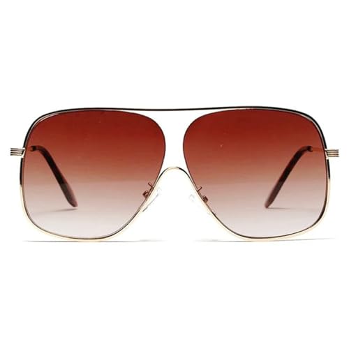 Oversized Pilot Sunglasses for Women Men Trendy Retro Square Sun Glasses Female Vintage Gradient Shades UV Protection