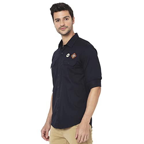 Buy Mufti Men's Solid Slim Shirt (MFS 