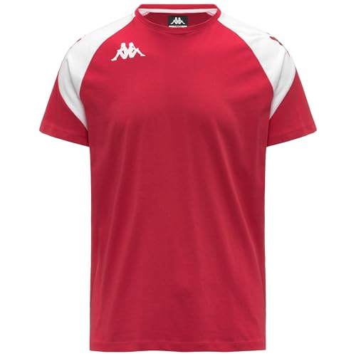 KAPPA4TEAM Kappa - T-Shirts & Top, Uomo, Rosso, Cotone, Calcio. Kappa4Football Laccio, Taglia: L