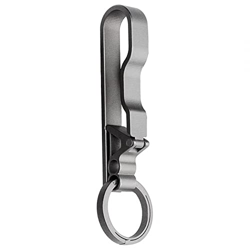 MiOYOOW Titanium Key Chain Belt Key Holder Heavy Duty Keychain Clip with Keyring Key Holder for Door Key Car Key