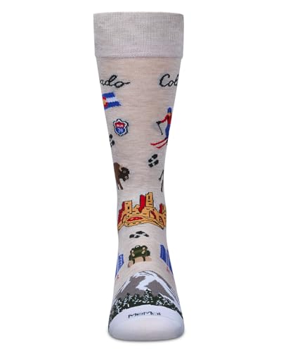 MeMoi Men's Colorado Rayon From Rayon Crew Socks2