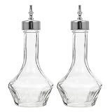 Healifty 2 Stück Glas-Dasher-Cocktail-Mixflaschen, 50 ml, leere Wein-Bitter-Flaschen aus Glas für Zuhause, Bar, Restaurant, Mixen von Bitter, Barkeeper-Zubehör