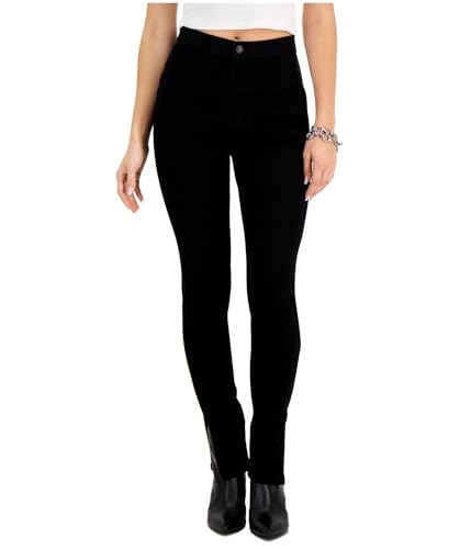 Womens Split Hem Stretch Skinny Fit Jeans