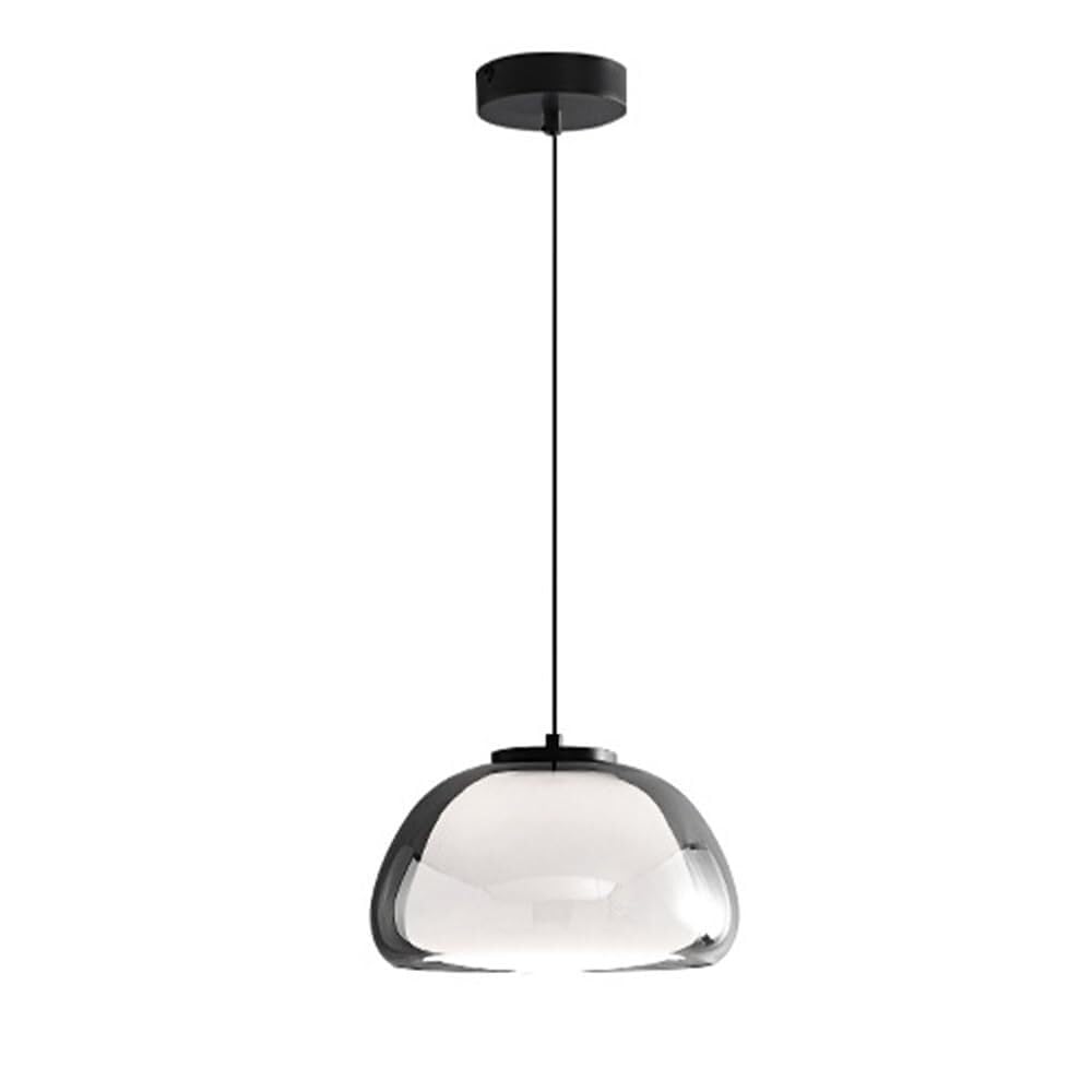 Suspension design noire en verre pour illuminer votre table de salle à manger