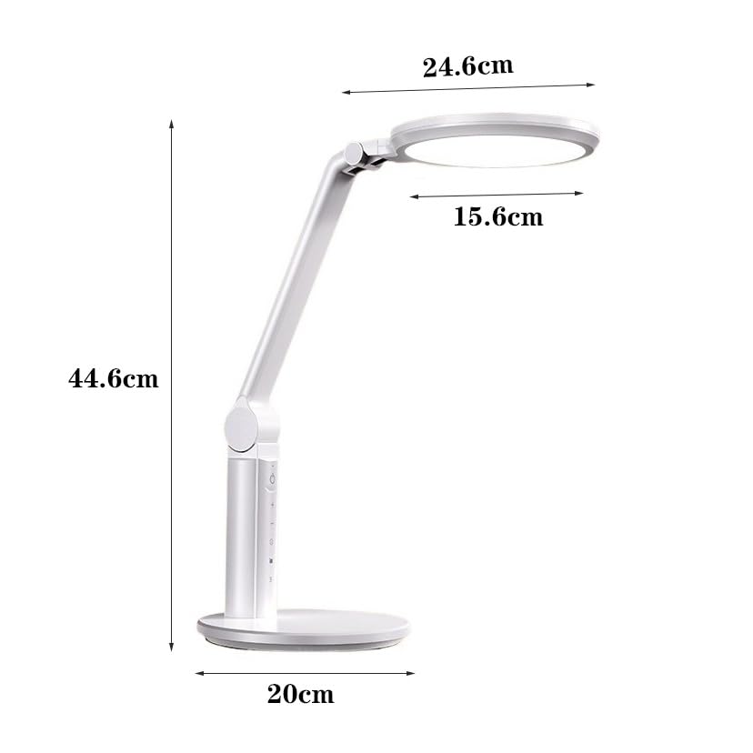 Lampada da scrivania Lampada da scrivania a LED, lampada da tavolo da lettura con controllo touch dimmerabile, 3 modalità di illuminazione, luminosità continua, spegnimento ritardato di 2 minuti, time