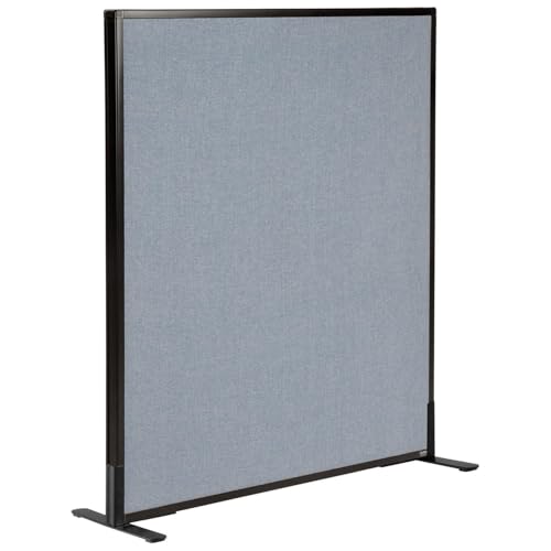 Global Industrial Freestanding Office Partition Panel, Blue, 36.25 Inch Width x 42 Inch Height, 1 Piece, for Office Design and Workplace Productivity
